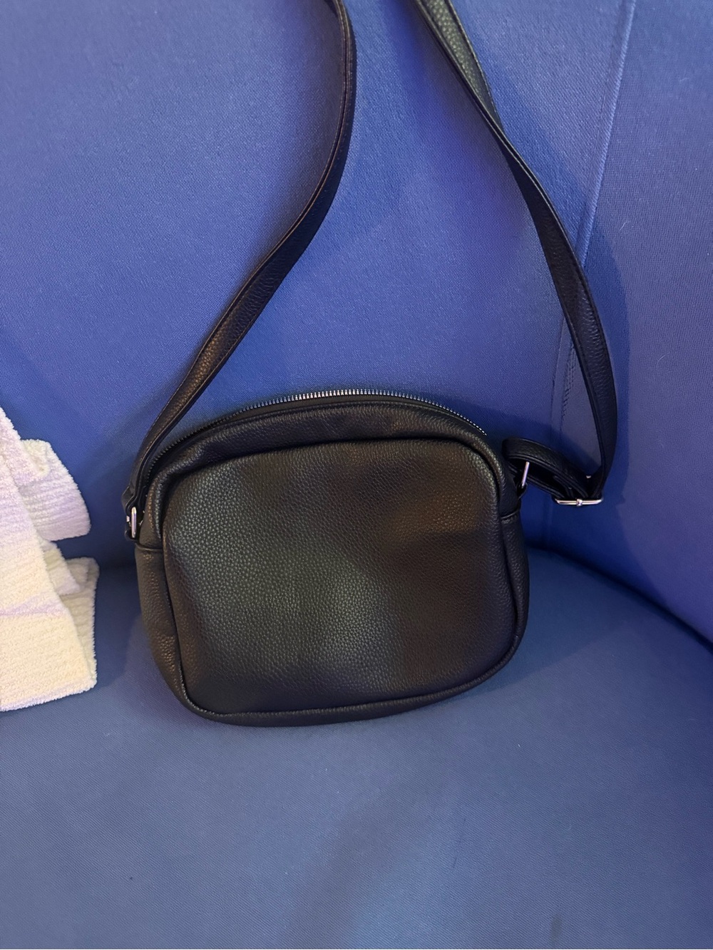 Classic Black Leather Crossbody Bag